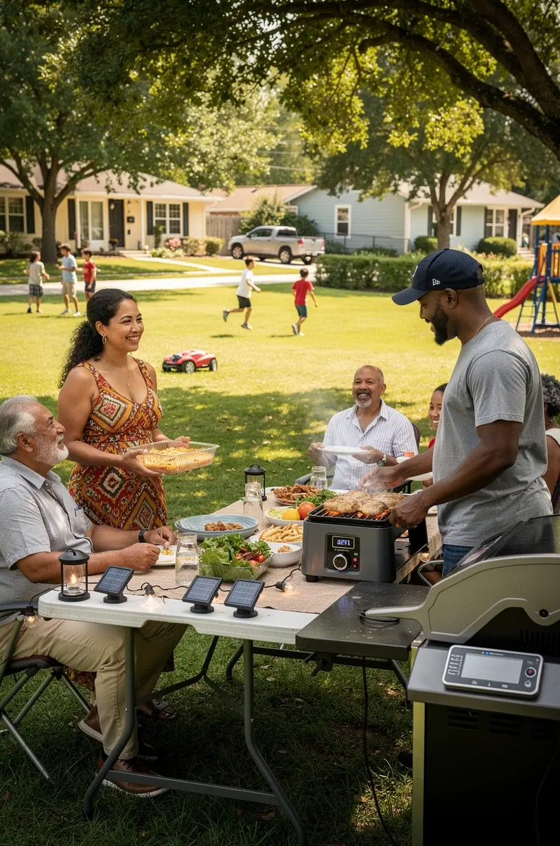 IoT technology enhancing smart neighborhood living.