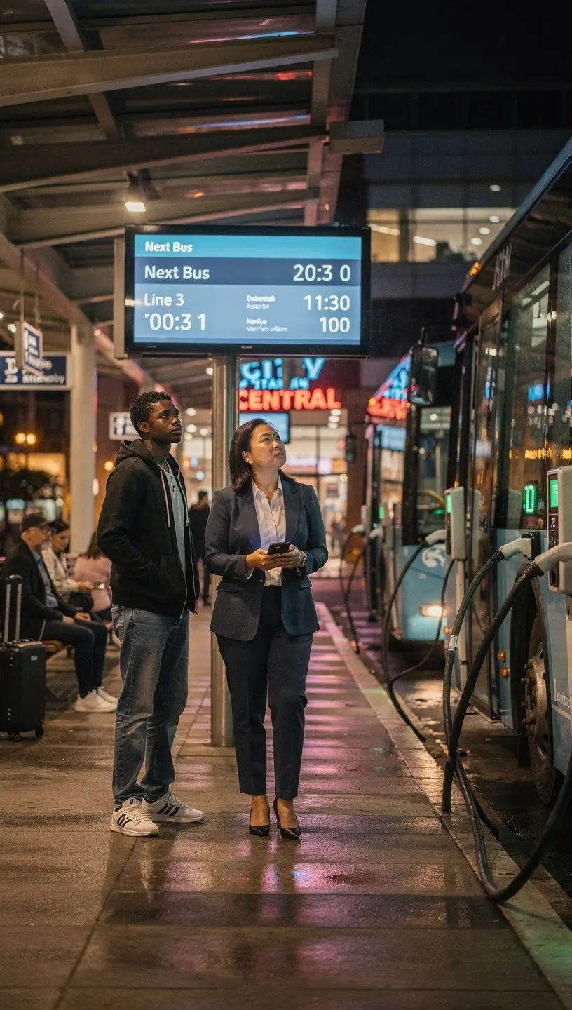 Smart waste management technology in urban neighborhoods.